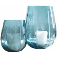 Mirabeau Windlicht Windlicht 2er Set Danisar blau (2er Set, 2er Set)