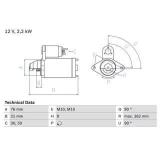 Bosch Anlasser 2,2 kW BMW 3er 5er 7er X5 Land Rover Range 3,0