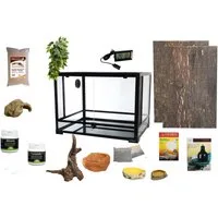 M&S Reptilien Terrarium Komplettset: Für Leopardgeckos (ca. 100 cm Länge)