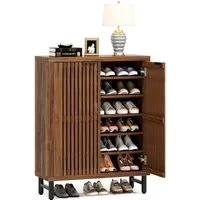 Tribesigns Schuhschrank 6-Tier Retro Schuhschrank für 24 Paar Schuhe