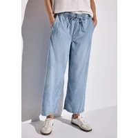 STREET ONE Weite Jeans mit elastischem Bund und Tunnelzug