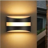ZMH LED Wandleuchte Wandlampe Innen Modern Design 3000K Warmweiß, LED fest integriert