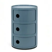 Kartell Container Componibili mit drei Fächern Hellblau