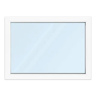 Fenster 110x80 cm, Kunststoff Profil aluplast IDEAL® 4000, Weiß, 1100x800 mm, einteilig festverglast, 2-fach Verglasung, individuell konfigurieren
