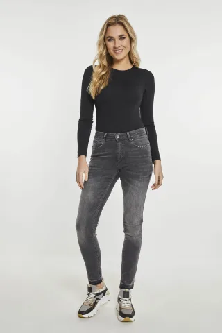 para mi - Jeans - Sanne Stud grau - Gr. - 30