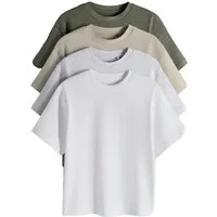 The Set T-Shirt The Set Oversized Fit T-Shirts, 4er-Pack (4-tlg)