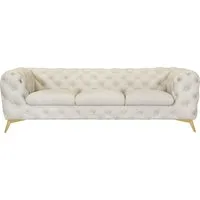 Home affaire Chesterfield-Sofa Glynis, aufwändige Knopfheftung, moderne Chesterfield Optik, Fußfarbe wählbar