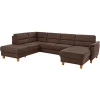 Home affaire Wohnlandschaft Palmera U-Form, B: 308 cm, optional Bettfunktion & Bettkasten, Federkern