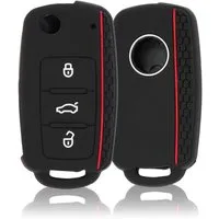TSB Werk Schlüsselanhänger Schlüsselhülle Schwarz Rot Skoda VW GTI Seat Autoschlüssel Fernbedienu