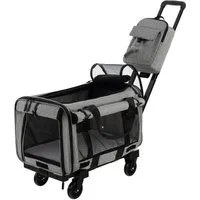 COSTWAY Tiertransportbox Transporttasche bis 30,00 kg, doppelseitig & faltbar