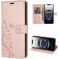 betterfon Handyhülle für iPhone 17E / 16E - Klapphülle mit 3 Kartenfächern Blumen, Bookstyle-Hülle: Magnetverschluss 3 Kartenfächer & Standfunktion