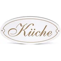 Dekolando Hinweisschild Türschild Oval - Küche - Schild 15 x 7 cm - Schilder Türschilder, (1 St)