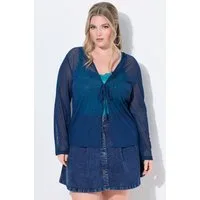 MIAMODA Sommerjacke Mesh-Jacke A-Linie Bindeband