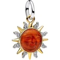 Pandora Charm Sonne 764703C01, Anhänger Wirbelnde Zweifarbig
