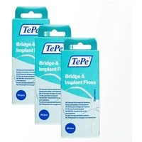 TePe Zahnseide TePe Bridge & Implant Floss (3er Set), (3er Set, 3-St)