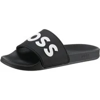 BOSS Kirk Slide Badepantolette, Sommerschuh, Poolslides, Schlappen, mit BOSS-Logoschriftzug