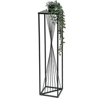 DanDiBo Blumenhocker Metall Schwarz Eckig Blumenhocker Beistelltisch Design