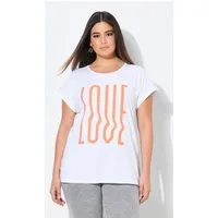 Ulla Popken T-Shirt T-Shirt oversized LOVE Halbarm