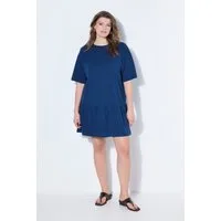 Studio Untold Midikleid Jerseykleid A-Linie Saumvolant Halbarm