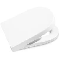 Youyijia WC-Sitz Quadratischer WC-Sitz Weiß mit Absenkautomatik Soft Close