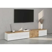 OTTO home Lowboard ISEO, TV-Kommode,TV-Möbel,TV-Bank, 3 Fächer, Breite 200 cm (1 St), stehend/hängend, 1 Klappe, 2 Türen Hochglanz lackiert, Made in Italy