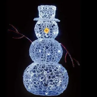 Premier Acryl LED Schneemann (Weiß)