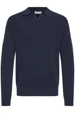 Casual Friday - CFNORDIN LS RIBBED POLO KNIT navy blazer - Gr. - L