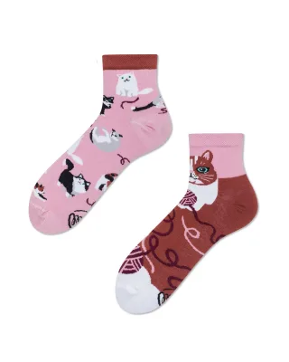 many mornings - Socken - PLAYFUL CAT pink - Gr. - 46