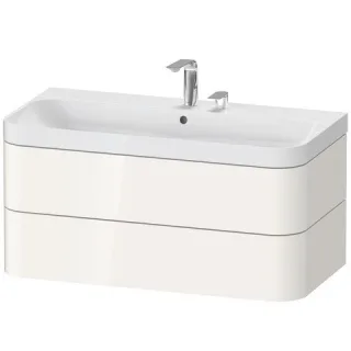 Duravit Happy D.2 Plus c-shaped Set wandhängend Weiß Hochglanz 975x490x480 mm - HP4348E2222 HP4348E2222