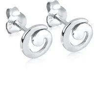 Elli Paar Ohrstecker Spirale Geo Basic Verspielt Schmuck Geschenk 925 Silber, Spirale