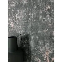 Newroom Vliestapete Tyana Black Tapete Betonoptik Putz,Beton,Metallic, Schwarz Tapete Modern Putz - Betonoptik Betonwand Grau Rosegold Industrial Bauhaus Beton Metallic für Schlafzimmer Wohnzimmer Küche, Betonwand