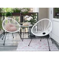 SONGMICS Gartenlounge-Set, (3-tlg., 1 Tisch, 2 Stühle), Gartenmöbel-Set, Sitzgruppe, Balkonset, Terrassenmöbel, für Terrasse