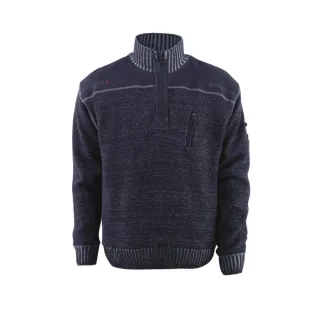 MASCOT Naxos Strickpullover mit kurzem Reißverschluss FRONTLINE Blaugrau S - 50354-835-180-S