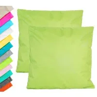 JACK Dekokissen 2x Outdoor Lounge Kissen 45x45cm Dekokissen Set mit Füllung Wasserfest, mit Lotus-Effekt, Robust, Strapazierfähig, für Innen & Außen geeignet