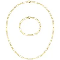Firetti Ketten und Armband Set Multipack Schmuck Geschenk Armkette Halskette Langankerkettenglieder (Set, 2-tlg)