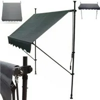 Apex Markise Markise Klemmmarkise 150cm Balkonmarkise Sonnenschutz Handkurbel