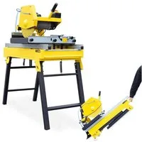 BAMATO Steintrenner STRM-355 Steintrennmaschine 2,2 kW 350mm Diamanttrennscheibe 230V, 45° schwenkbar, 120mm Schnitthöhe, Steinsäge, Kühlung, Fahrwerk