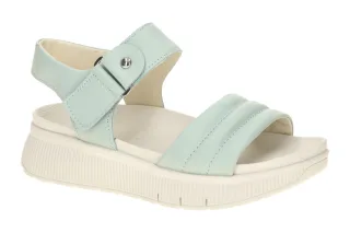 Gabor 84.610 Damen Sandalette Mintgr?n Keilabsatz - Bequemes Fu?bett - Leicht...