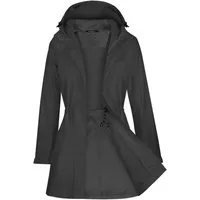 ATLASLAVA Regenjacke Damen Lang Softshelljacke Regenmantel (1-St) Frauen Trenchcoat Windbreaker Leichte Übergangsjacke Mantel