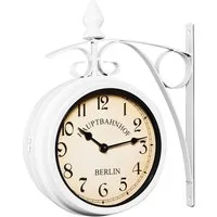 Deuba Wanduhr Vintage (Vintage Quarzuhrwerke Beidseitigem Ziffernblatt Doppelseitige)