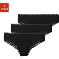 SNOCKS Brasilslip Damen Slip Unterhose (3-St) aus Bio-Baumwolle mit Spitze, bequem und elegant