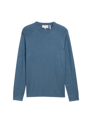 Tom Tailor - Melierter Pullover mit Rippbündchen blau - Gr. - XXXL