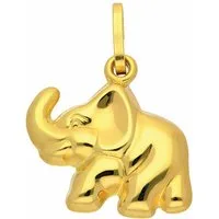 Adelia´s Kettenanhänger Anhänger Elefant 333 Gold (8K), Goldanhänger Elefant