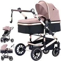 Daliya® Kombi-Kinderwagen NEOMOVE 2in1 Kinderwagen, Buggy und Babywanne in einem, Babywanne und Sportsitz, Alu-Rahmen, Großer Einkaufskorb