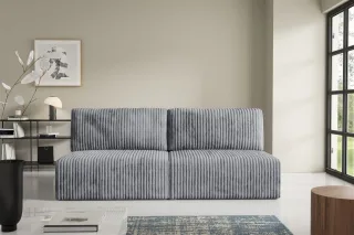 Sofa 3-Sitzer mit Schlaffunktion NATALIA XS in Stoff Tilia Grau