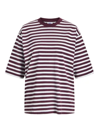 JJXX - JXRHEA LOOSE SS STRIPE TEE JRS Winetasting - Gr. - XS