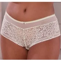 LASCANA Panty aus blumiger Jacquardspitze mit hübschem Accessoire