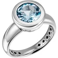 Firetti Fingerring Schmuck Geschenk Silber 925 Damenring Kreis rund Solitär, mit Topas (behandelt)