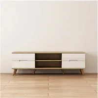 OTTO home TV-Board, glänzende Fronten, Kabeldurchführung, helles Holzdekor, Breite 160 cm