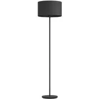 EGLO Stehlampe MASERLO 1, ohne Leuchtmittel, Stehleuchte aus Stahl und Textil, in Schwarz, mit Tritt-Schalter, E27